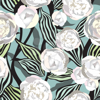 Floral seamless pattern. Flower background. Flourish garden texture