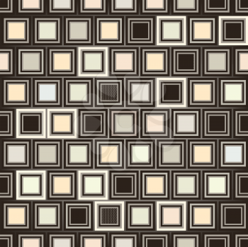 Abstract geometric form pattern. Square ornament. Tile background
