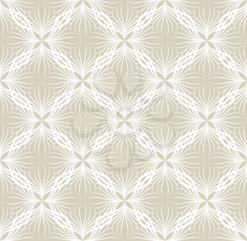 Abstract seamless pattern Floral oriental geometric line ornament