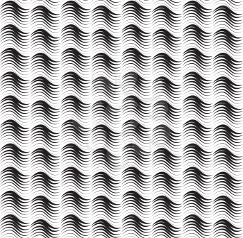 Abastract geometric seamless pattern. Wave grid texture for wallpaper, surface or cover