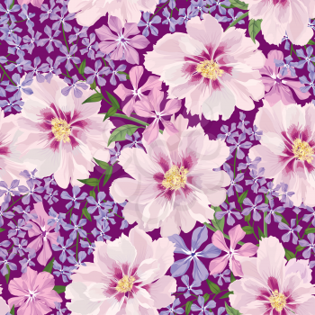 Floral seamless pattern. Flower background. Flourish spring garden