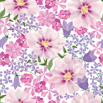 Floral seamless pattern. Flower background. Flourish spring garden