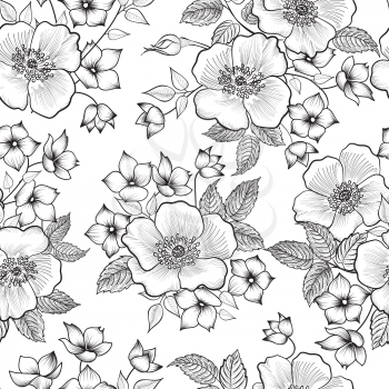 Floral seamless pattern. Abstract flower background. Floral seamless texture with flowers.