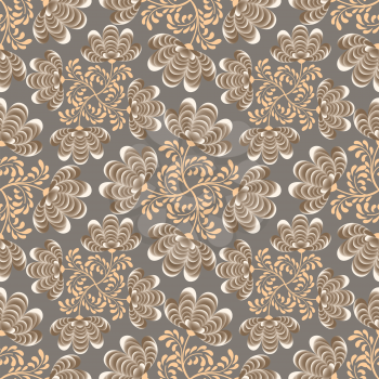 Abstract floral seamless pattern. Geometric floral ornament texture. Oriental flower ethnic background.