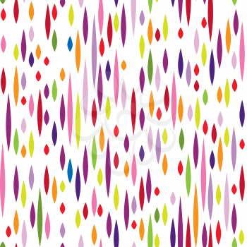 Abstract spot geometric pattern. Multicolor holiday seamless ornament. Waterdrop random background.