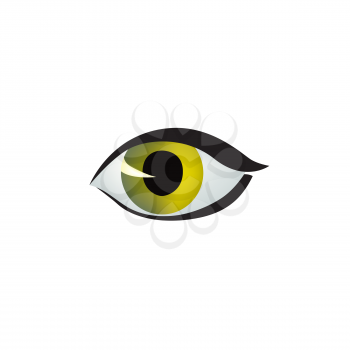Eye icon. Vector color eye design in cat style. Cat eye style