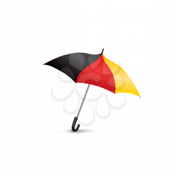 German flag colored umbrella. Season fashion accessory. Travel Germany sign
