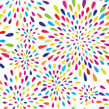 Abstract pattern. Firework spot  background. Abstract drop pattern. Seamless rainbow blot pattern