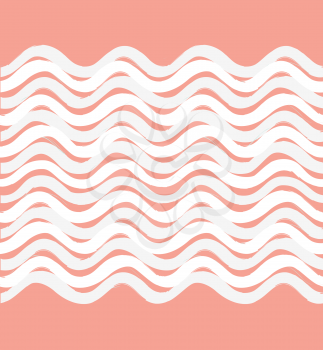 Abstract wave seamless pattern. Stylish geometric background. Wavy line ornamental wallpaper.  Water wave line stripe texture