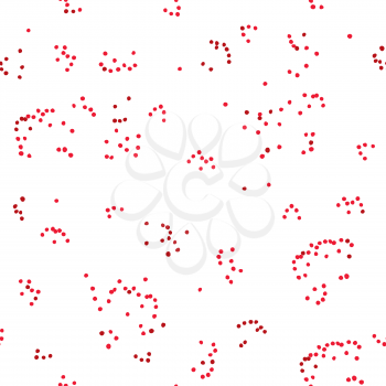 Abstract seamless pattern with red dots over white background