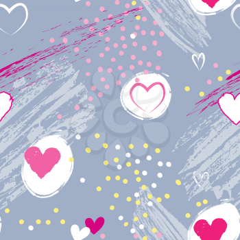 Love heart tiling background. Romantic seamless pattern with hearts. Great for Valentine's Day, Mother's Day, baby announcement, Easter, wedding, scrapbook, gift wrapping paper, textiles.