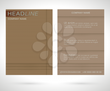 Brochure flyer template. Abstract business flyer brochure minimal design. Vector illustration.