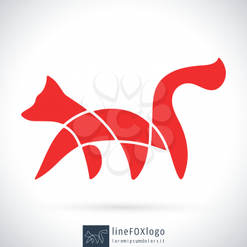 Fox logo design template. Fox logotype for corporate identity. Vector illustration.