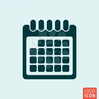Calendar Icon. Calendar logo. Calendar symbol. Minimal icon design. Vector illustration