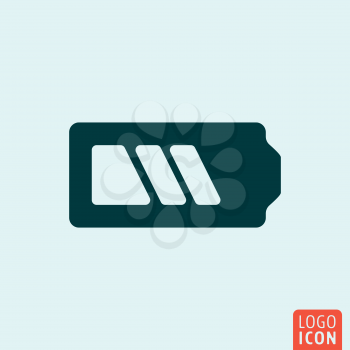 Battery Icon. Battery logo. Battery symbol. Energy minimal icon design. Vector illustration
