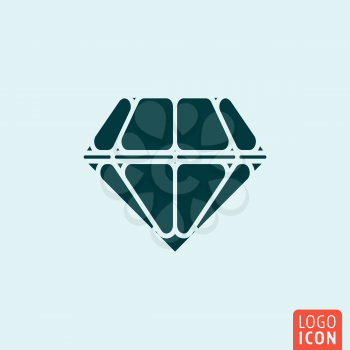 Brilliant Icon. Brilliant logo. Brilliant symbol. Jewelry company logo minimal design. Vector illustration