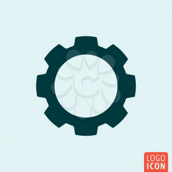 Gear setting Icon. Gear setting logo. Gear setting symbol. Minimal icon design. Vector illustration