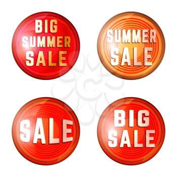 Set of Summer Sale stickers. Vector design.