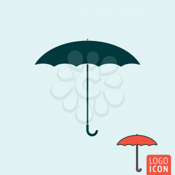 Umbrella icon. Umbrella logo. Umbrella symbol. Umbrella icon isolated, minimal design. Vector illustration