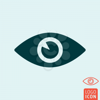 Eye icon. Eye logo. Eye symbol. Eye human icon isolated, minimal design. Vector illustration
