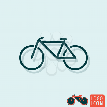 Bicycle icon. Bicycle symbol. Simple bicycle icon isolated. Vector illustration