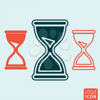 Hourglass icon. Hourglass symbol. Hourglass icon isolated. Vector illustration
