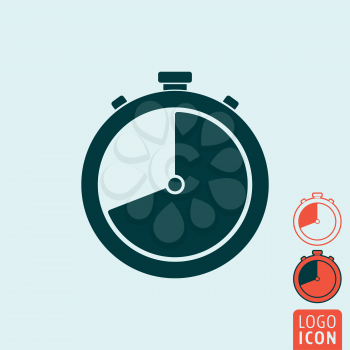 Stopwatch icon. Sport clock symbol. Vector illustration