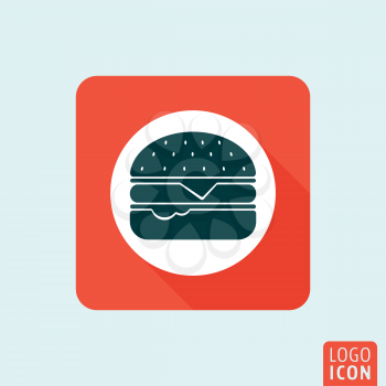 Hamburger icon. Fast food symbol. Vector illustration