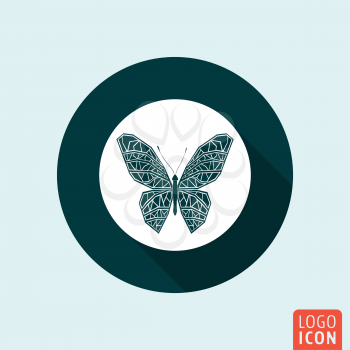 Butterfly icon. Butterfly flat design symbol. Vector illustration