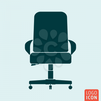 Chair icon isolated. Ofiice chair symbol. Vector illustration