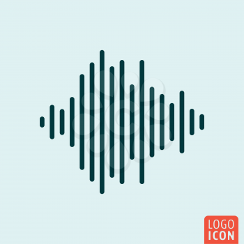 Sound wave icon. Audio equalizer symbol. Vector illustration