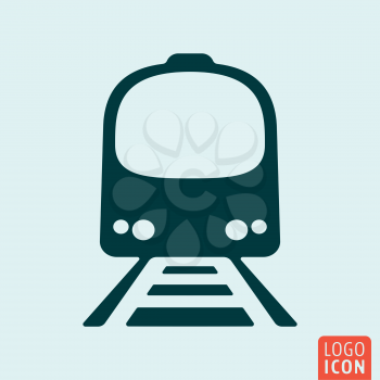 Train icon. Railway transportation symbol. Vector illustration