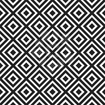 Seamless pattern with rhombus and diagonal lines. Abstract geometric background. Vector illustration.