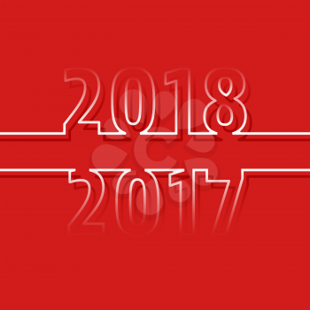 2017 - 2018 New Year cover template. Minimal design covers for magazine, printing products, flyer, presentation, brochures or booklet. Vector illustration.