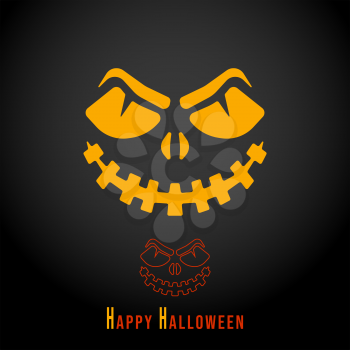 Happy Halloween minimal design for printing products, party flyer or poster. Vector illustration.