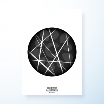 Minimal geometric design for cover, printing products, flyer, presentation, brochure or wall decor. Vector illustration.