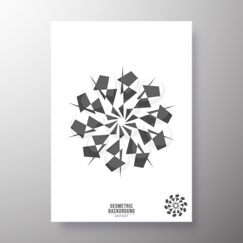 Minimal geometric shape design for printing products, cover flyer or brochure. Vector illustration.