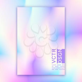 Hologram bright colorful background. Modern design for cover, magazine, printing products, flyer, presentation, poster, brochure or wall decor. Vector illustration