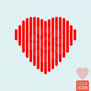 Line heart icon. Valentine Day symbol. Vector illustration