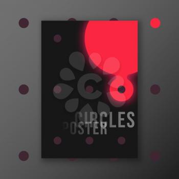 Abstract circles poster template. Modern background design for cover, magazine, printing products, flyer, presentation, brochure covers or wall decor. Vector illustration.