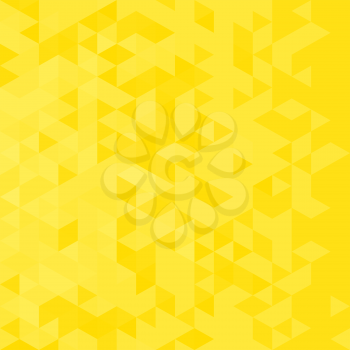 Abstract background with yellow triangles. Polygonal design. Vector illustration.