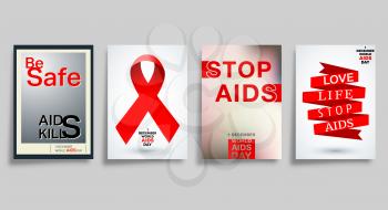 AIDS World Day typography design for the cover, flyer, poster, brochure, card or other printing products. Vector illustration.