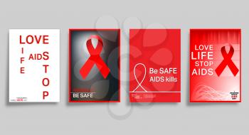 AIDS World Day typography design for the cover, flyer, poster, brochure, card or other printing products. Vector illustration.