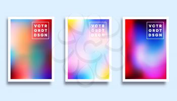 Set of a colorful gradient texture background for flyer, poster, brochure cover, typography or other printing products. Vector illustration.