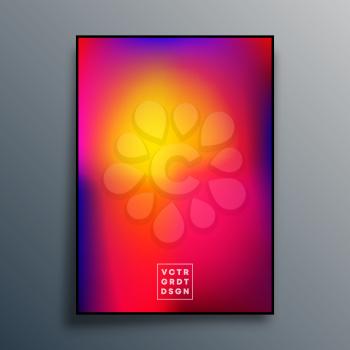 Poster with colorful gradient texture design for wallpaper, flyer, brochure cover, typography or other printing products. Vector illustration.