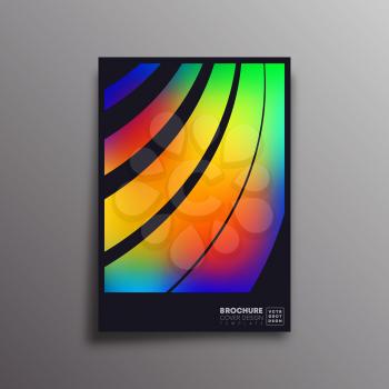 Colorful gradient rainbow design for flyer, poster, brochure cover, background, typography or other printing products. Vector illustration.