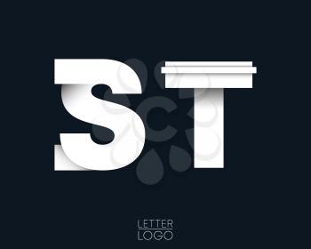 Letter S and T template logo design. Vector illustration.