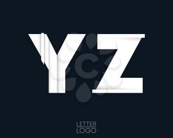 Letter Y and Z template logo design. Vector illustration.