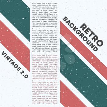 Retro design background with vintage grunge texture. Vector illustration.