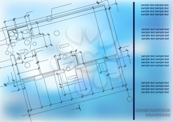 Construction Plan. Architectural background. Engineering Cover, background for labels for your design
